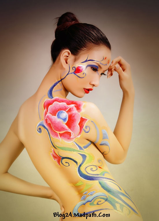 ảnh đẹp, hình ảnh về 9X Lâm Uyên khỏa thân cho body painting!, 9X Lâm Uyên khỏa thân cho body painting!