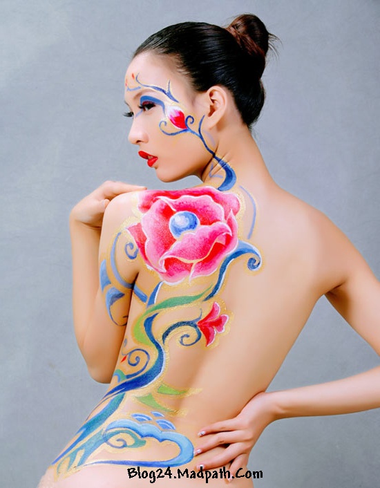 ảnh đẹp, hình ảnh về 9X Lâm Uyên khỏa thân cho body painting!, 9X Lâm Uyên khỏa thân cho body painting!