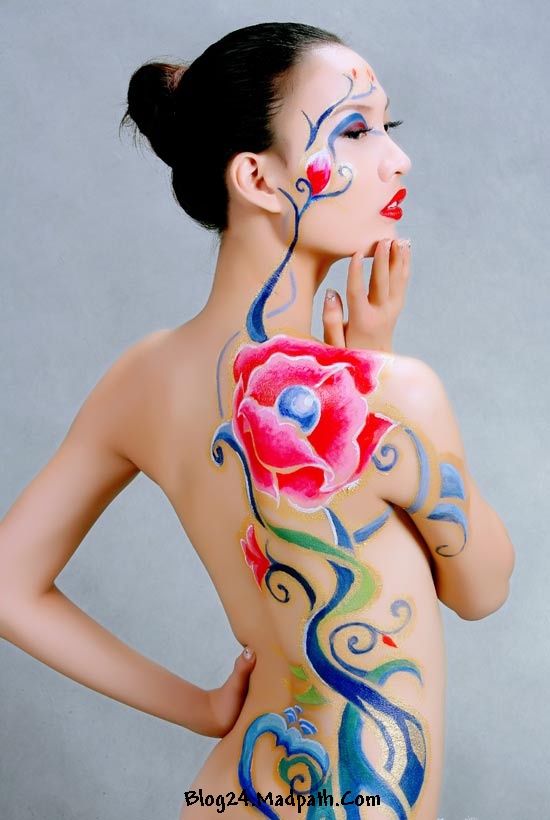 ảnh đẹp, hình ảnh về 9X Lâm Uyên khỏa thân cho body painting!, 9X Lâm Uyên khỏa thân cho body painting!